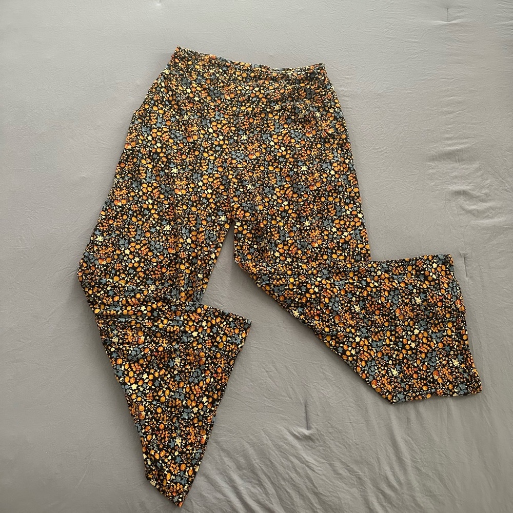 Toad&Co Women’s Chaka Wide Leg Pants (blue, orange, black; size small)